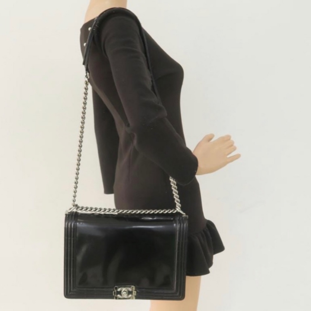 πHPπCHANEL Boy Black Flap Reverso Calfskin Bag - Picture 16 of 16